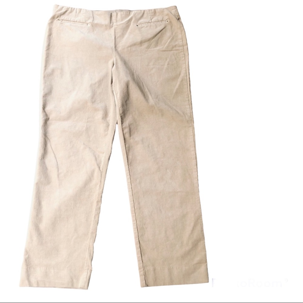 LAURA SCOTT | Perfect Khaki No Gap Corduroy Pants | Sz. 14P